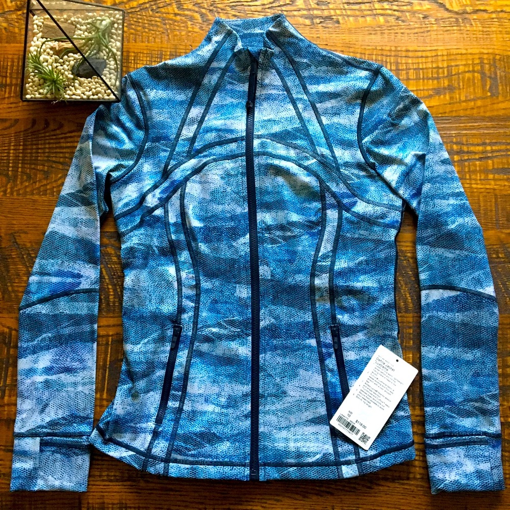 lululemon athletica Blue Printed Zip-Up Jacket
